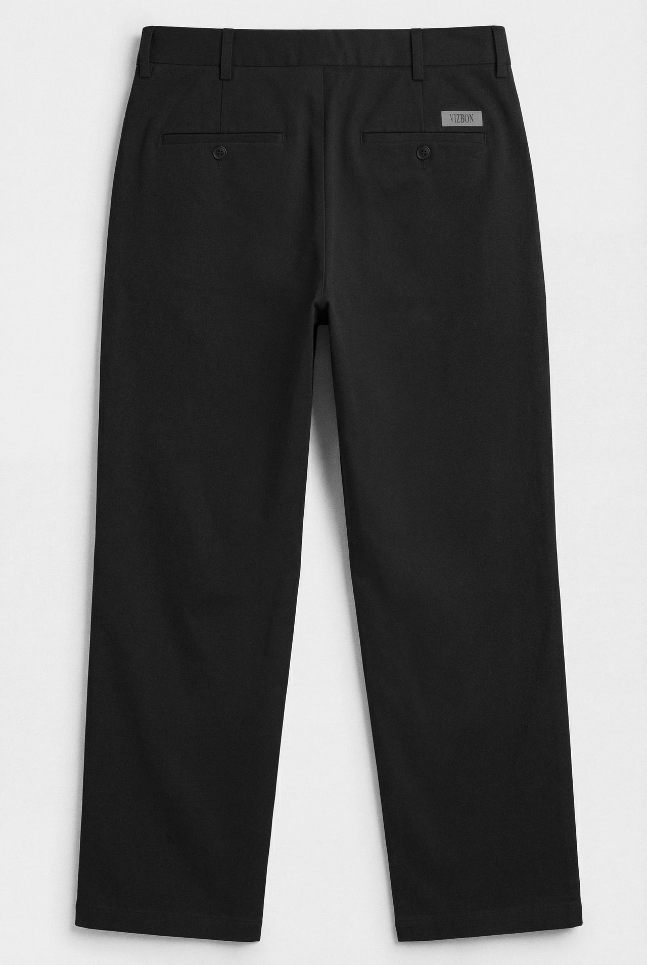 PLEATED COTTON TROUSER - BLACK