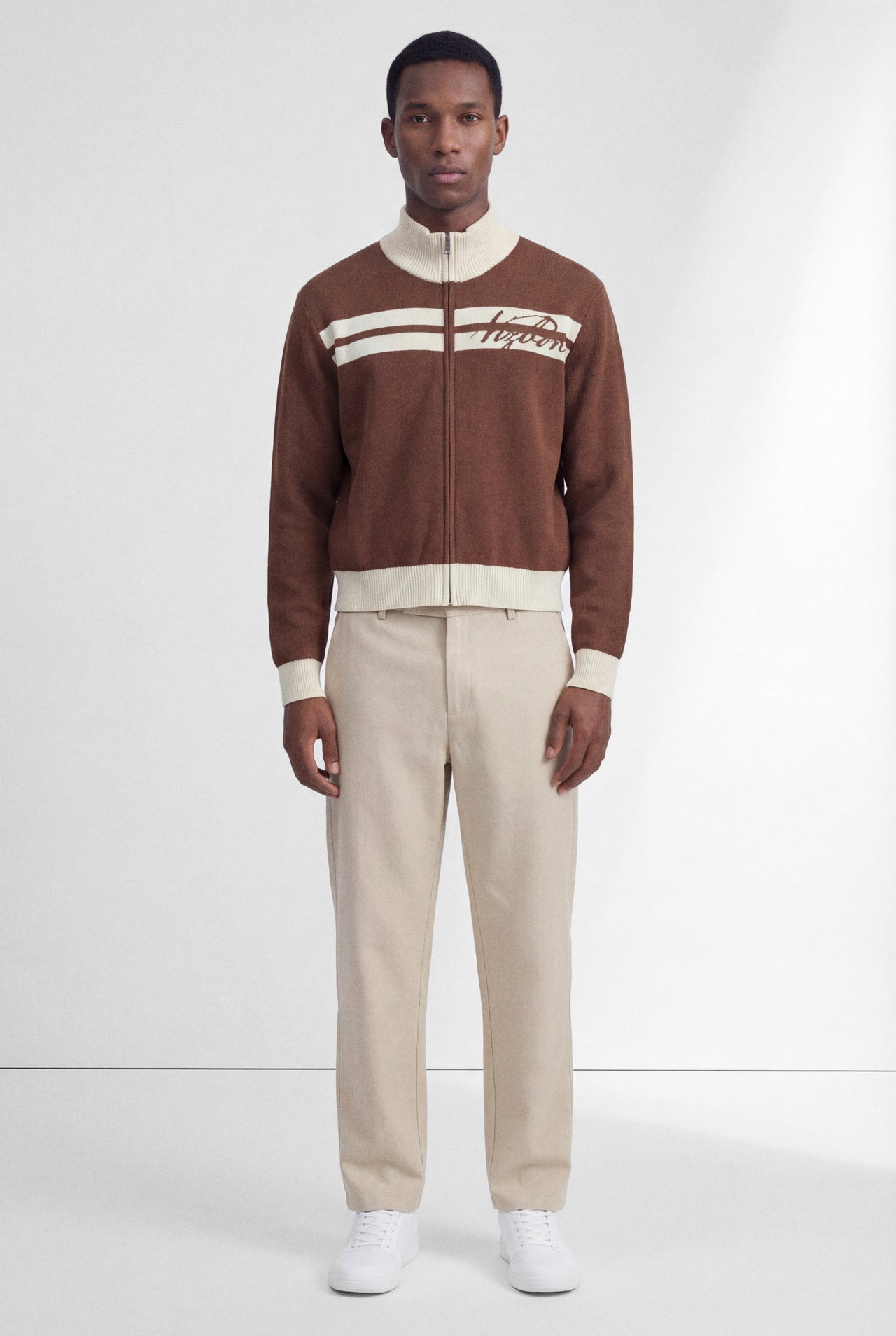 PLEATED COTTON TROUSER - BEIGE