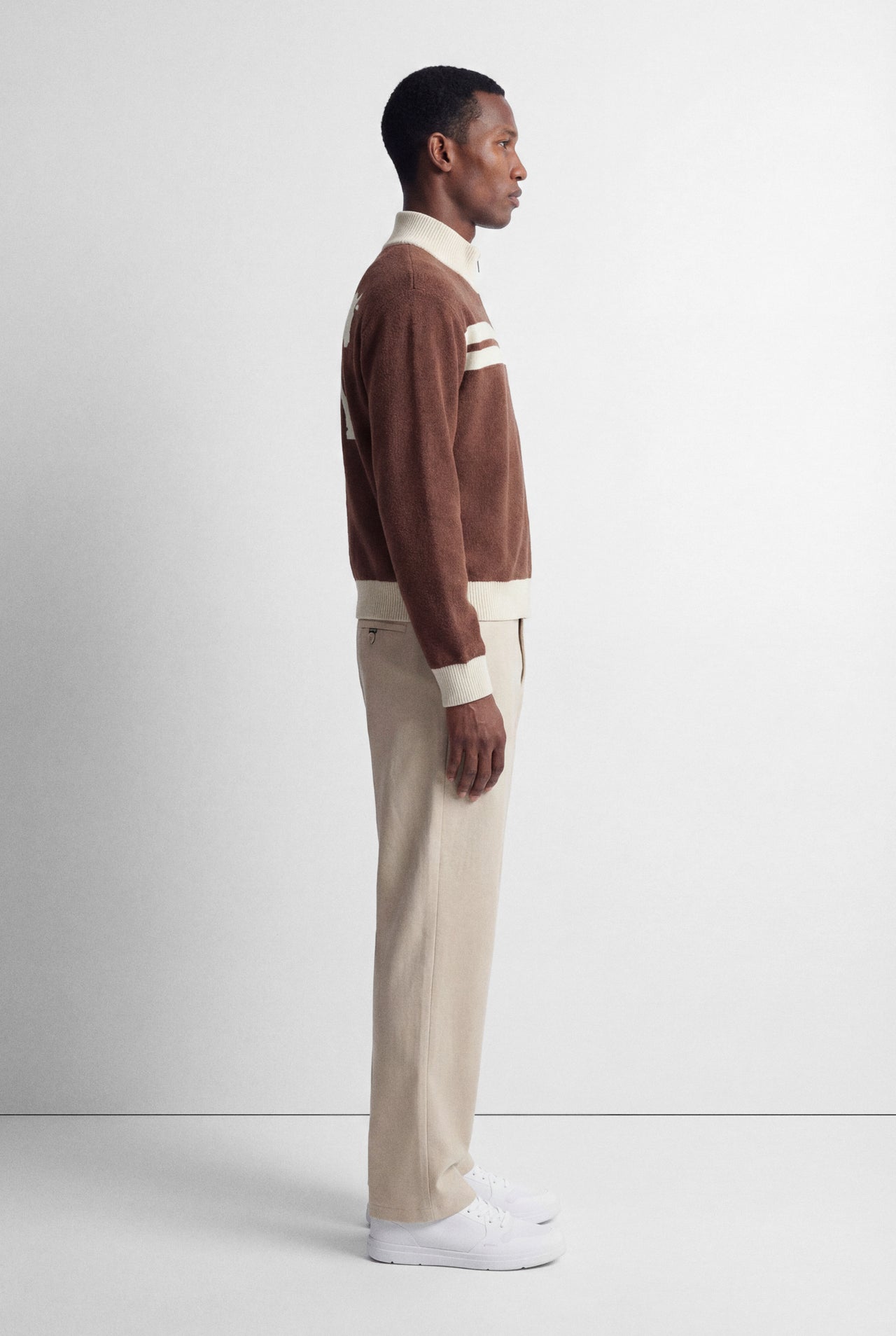 PLEATED COTTON TROUSER - BEIGE