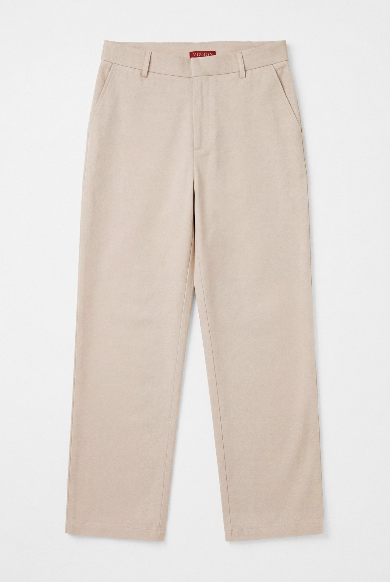 PLEATED COTTON TROUSER - BEIGE