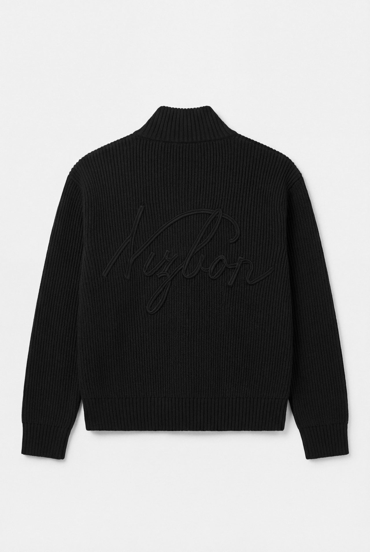 SIGNATURE CROPPED ZIP-UP KNIT