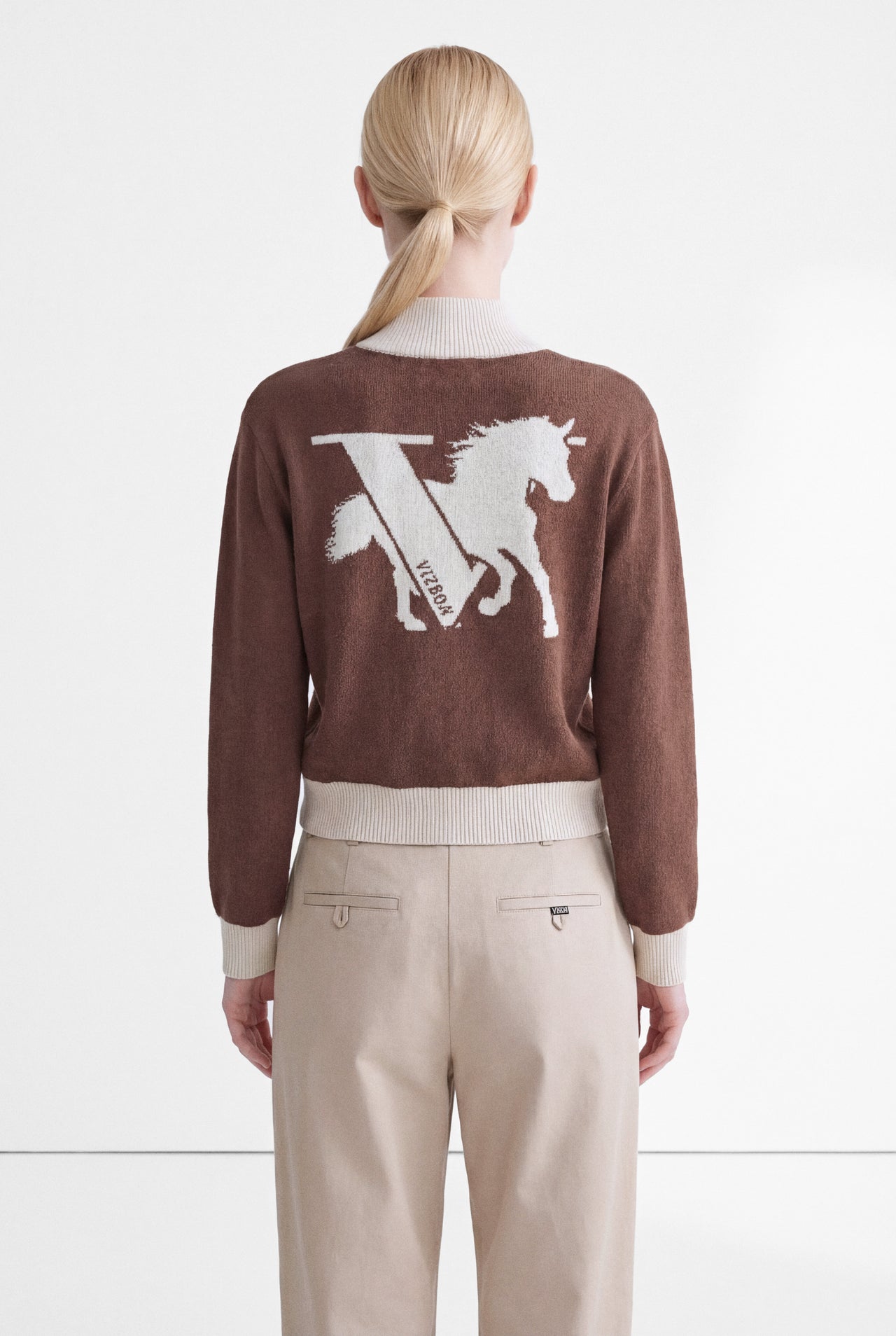 LUNAR HORSE ZIP-UP KNIT