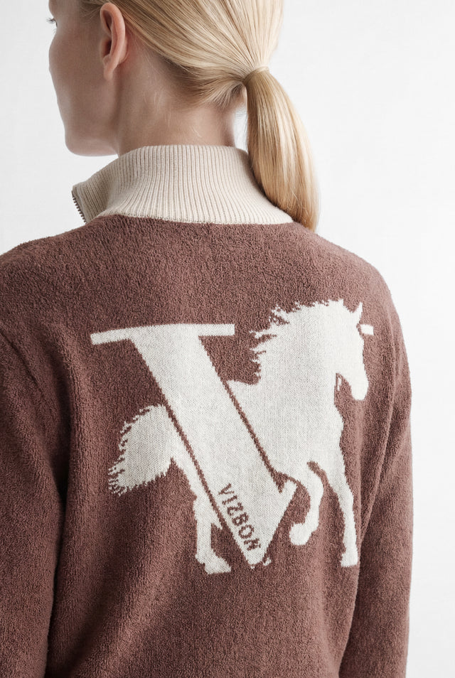 LUNAR HORSE ZIP-UP KNIT