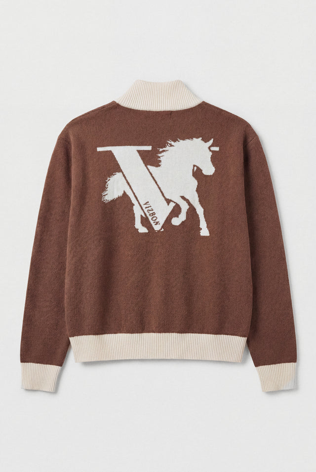 LUNAR HORSE ZIP-UP KNIT